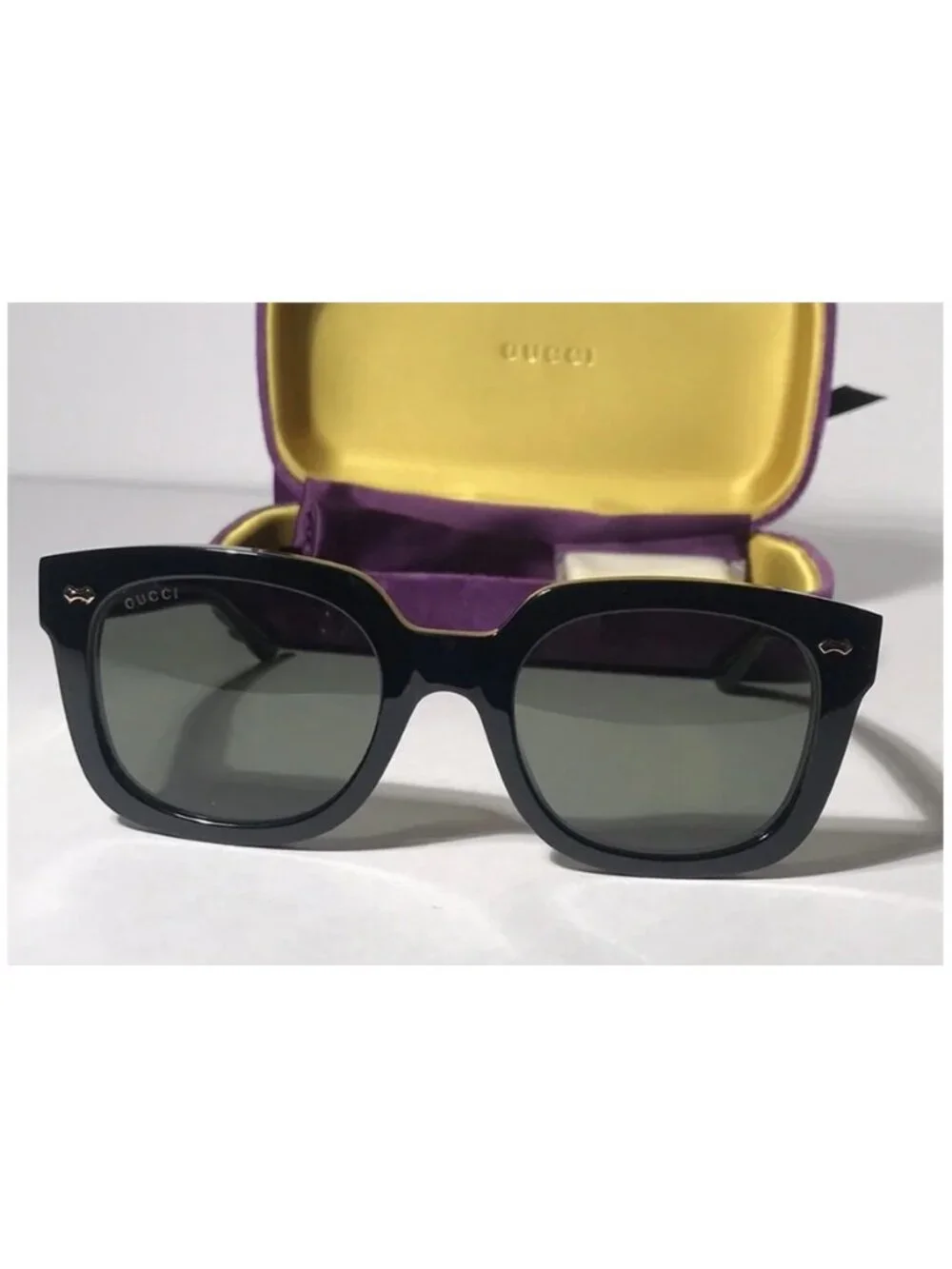 New Authentic Gucci GG0912S 001 Black Square Sunglasses with Case